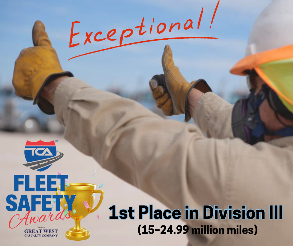 Chalk Mountain Services professional driver representing award‑winning safety performance